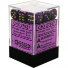 Vortex Set of 36 D6 Dice (Purple/Gold) Dice