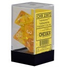 Translucent 7-Piece Dice Set (Yellow/White) Dice