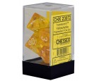 Translucent 7-Piece Dice Set (Yellow/White)