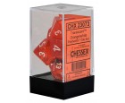 Translucent 7-Piece Dice Set (Orange/White)