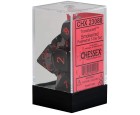 Translucent 7-Piece Dice Set (Smoke/Red)