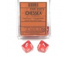 Translucent 10-Piece D10 Dice Set (Orange/White)