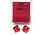 Translucent 10-Piece D10 Dice Set (Red/White)