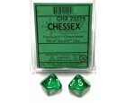 Translucent 10-Piece D10 Dice Set (Green/White)