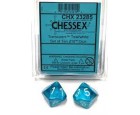 Translucent 10-Piece D10 Dice Set (Teal/White)