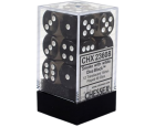 Translucent Set of 12 D6 Dice (Smoke/White)