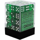 Translucent 36-Piece D6 Dice Set (Green/White) Dice