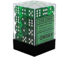 Translucent 36-Piece D6 Dice Set (Green/White)