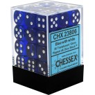 Translucent 36-Piece D6 Dice Set (Blue/White) Dice