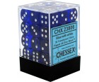 Translucent 36-Piece D6 Dice Set (Blue/White)