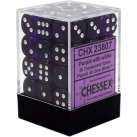 Translucent 36-Piece D6 Dice Set (Purple/White) Dice