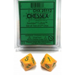 Speckled Lotus 10-Piece D10 Dice  Dice