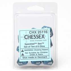 Speckled Sea 10-Piece D10 Dice  Dice