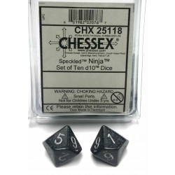 Speckled Ninja 10-Piece D10 Dice  Dice