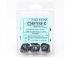 Speckled Set of D10 Dice (Blue Star)