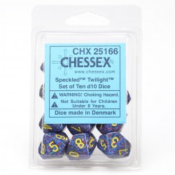 Speckled Twilight 10-Piece D10 Dice  Dice