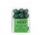 Speckled Set of D10 Dice (Dusty Green/Copper)