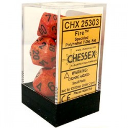 Speckled 7-Piece Dice Set (Fire) Dice