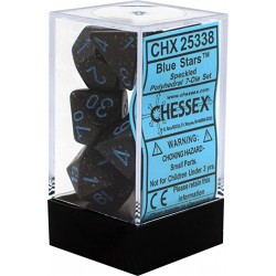 Speckled 7-Piece Dice Set (Blue Stars) Dice