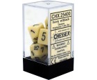 Opaque 7-Piece Dice Set (Ivory/Black)