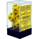 Opaque 7-Piece Dice Set (Yellow/Black)