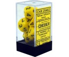 Opaque 7-Piece Dice Set (Yellow/Black)