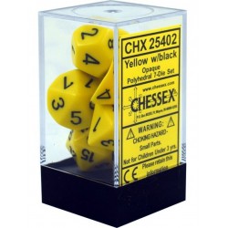 Opaque 7-Piece Dice Set (Yellow/Black) Dice