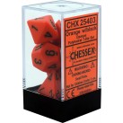 Opaque 7-Piece Dice Set (Orange/Black)