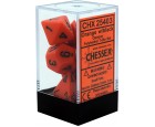 Opaque 7-Piece Dice Set (Orange/Black)