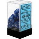 Opaque 7-Piece Dice Set (Blue/White)