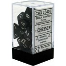 Opaque 7-Piece Dice Set (Black/White)