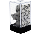 Opaque 7-Piece Dice Set (Dark Grey/Black)