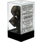 Opaque 7-Piece Dice Set (Black/Gold) Dice