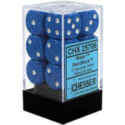 Speckled Set of 12 D6 Dice (Water) Dice