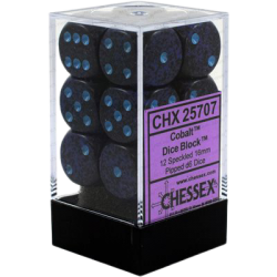 Speckled Set of 12 D6 Dice (Cobalt) Dice