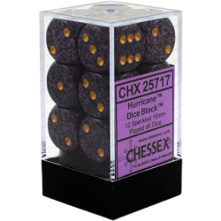Speckled Set of 12 D6 Dice (Hurricane) Dice