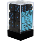 Speckled Set of 12 D6 Dice (Blue Stars) Dice