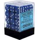 Opaque Set of 36 D6 Dice (Blue/White) 12mm Dice