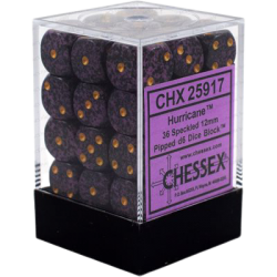Speckled Set of 36 D6 Dice (Hurricane) Dice