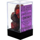 Gemini 7-Piece Dice Set (Purple-Red & Gold) Dice