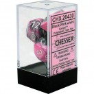 Gemini 7-Die Set (Black-Pink/White) Dice