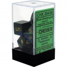 Gemini 7-Die Set (Blue-Green/Gold) Dice