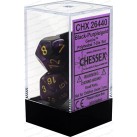 Gemini 7-Die Set (Black-Purple/Gold) Dice