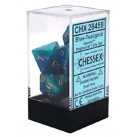 Gemini 7-Die (Blue-Teal/Gold) Dice