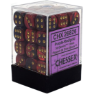 Gemini Set of 36 D6 Dice (Purple-Red/Gold) 12mm