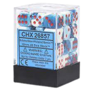 Gemini Set of 36 D6 Dice (Astral Blue-White/Red)