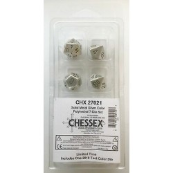 Metal 7-Piece Dice Set (Silver) Dice