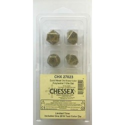 Metal 7-Piece Dice Set (Old Brass) Dice