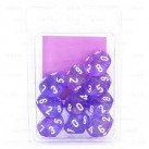 Borealis Set of 10 D10 Dice (Purple/White) Dice