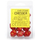 Vortex Set of 10 D10 Dice (Red/Yellow) Dice